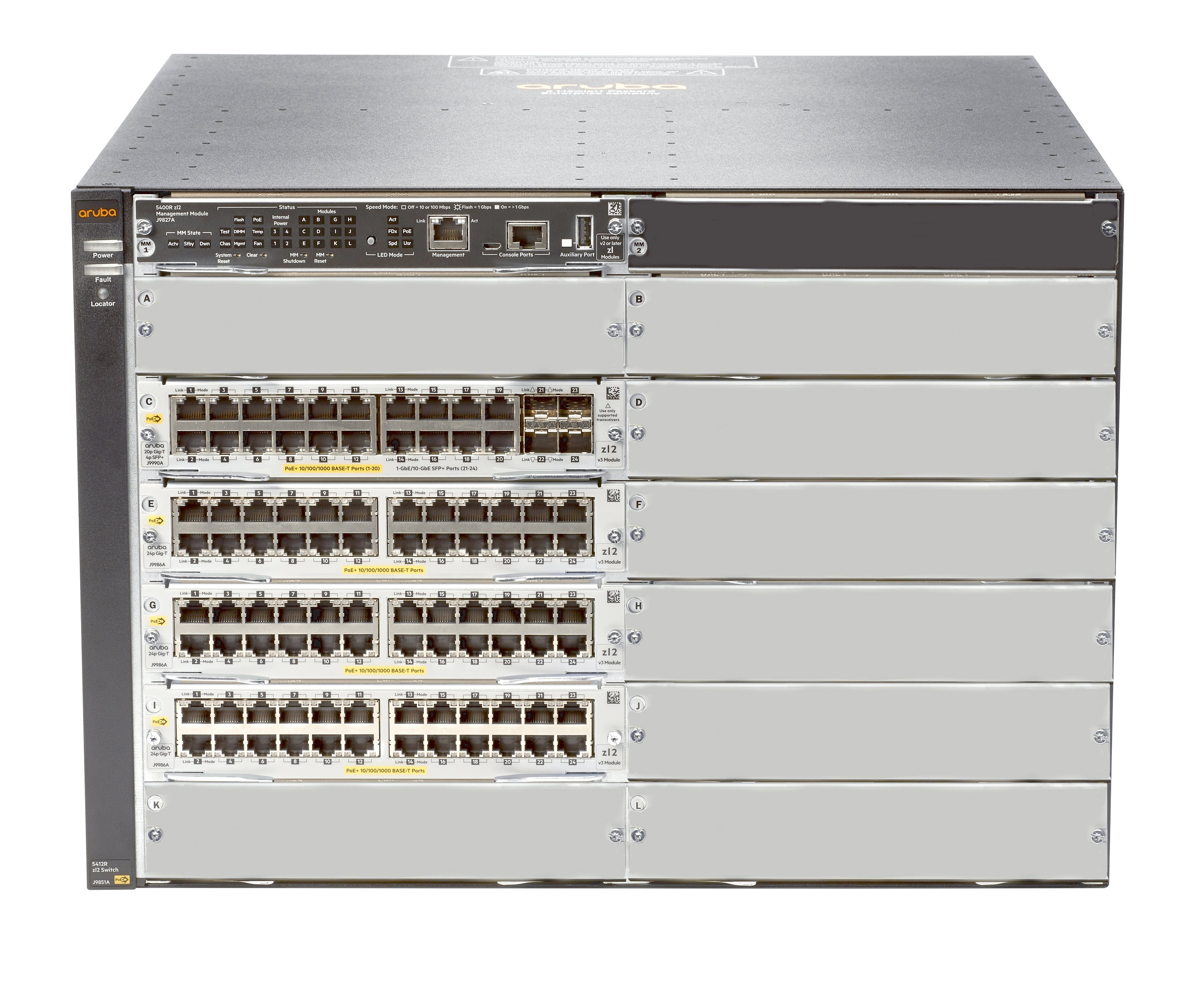 Коммутатор HPE JL001A - Aruba 5412R 92GT PoE+ / 4SFP+ v3 zl2 Switch (2)
